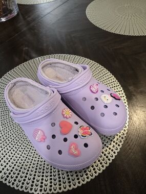 CROCS  Lavender Clogs with Colorful Jibbitz